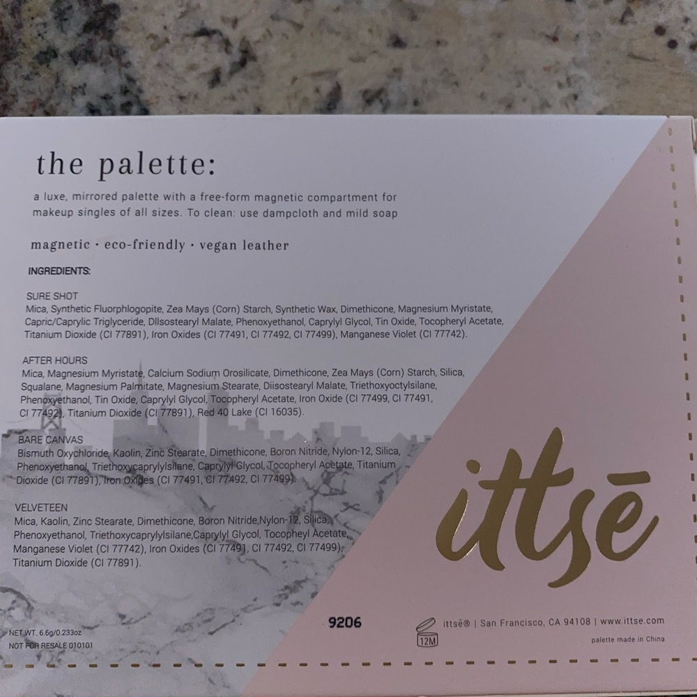Brand New . Ittse palette